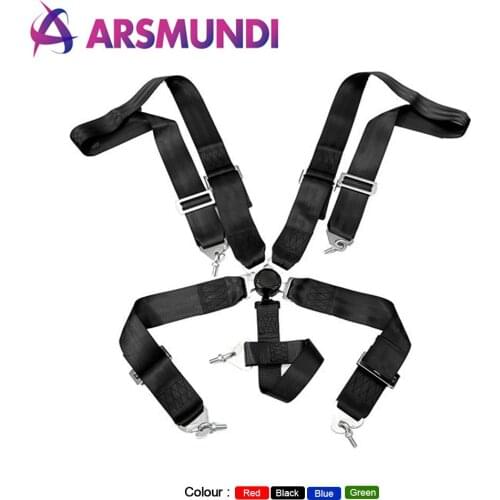 Universal Racing 5 Point Safety Harness Camlock 3"Strap Seat Belt with Logo