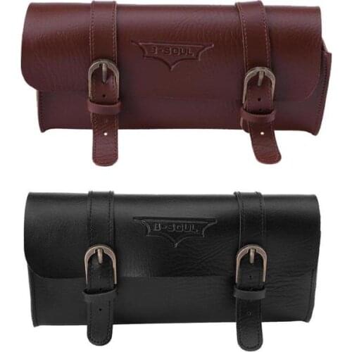 Retro Bicycle Tail Bag PU Leather Cycling Bag Saddle Pouch Rear Pannier Personalized Riding Vintage Bike Bag Bicycle Accessories