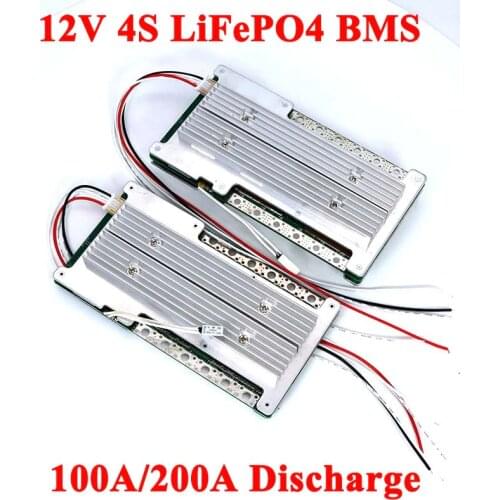 12V BMS 3.2V 4S LiFePO4 Lithium Battery pack 60A 100A 150A 200A for Energy Storage solar system PCB With Balance