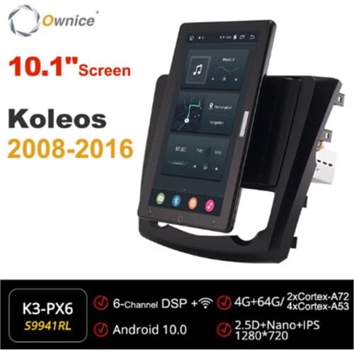 1280*720 Ownice Android 10.0 Car Radio For Renault Kadjar 2015-2019 Auto Multimedia Video Audio 10.1" IPS Rotatable