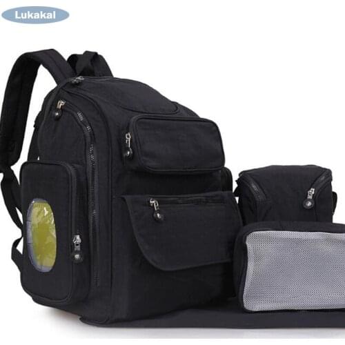 3pcs Suit Baby Diaper Bag BackPack Large Capacity Multifunctional Pram Stroller Mummy Bag Maternity Nursing For Baby Nappy Bag