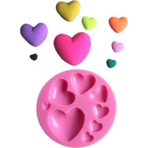3D Love Heart Shape Silicone Cake Mold Baking Dish for Chocolate Cookies Fondant Birthday Wedding Cake Decorating Tools
