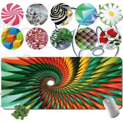 800x300 600x300 XXL Mouse Pad PU Leather 3D Pattern Print Series Gamer Gaming Play Mat Large Desk Keyboard Mousepad