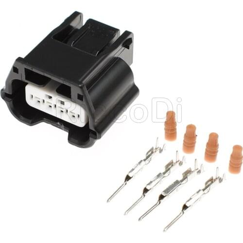15Set Black 4Pin Way RH Type Female Waterproof Electric Male Female Auto Connectors For Nissan 7282-8853-30 7283-8853-30