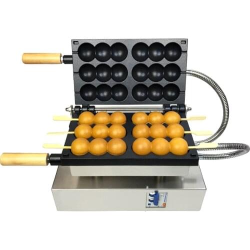 BEIJAMEI Snack Equipment Electric/Gas Sugar-coated Haws Shape Waffle Maker Skewer Ball Waffle Maker