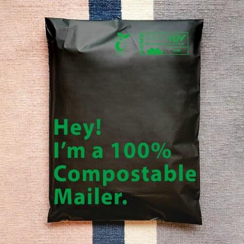 50PCS 33x38cm Compostable Bags 100% Biodegradable Custom Mailer Bags Packaging For Clothes