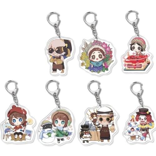 Identity V Keychain Acrylic Man Keychain Women Key Ring Game Pendant Kids Key Holder Jewelry
