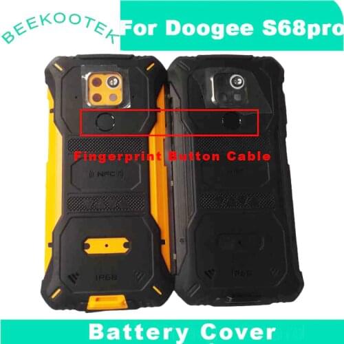 New Doogee S68 Pro Battery Cover with Microphone Loudspeaker Fingerprint Power Cable and Receiver for Doogee S68 Pro Cell Phone