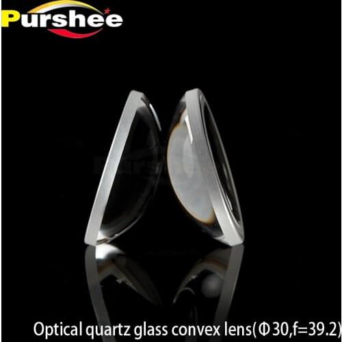 Optical quartz glass convex lens(D30,f=39.2)