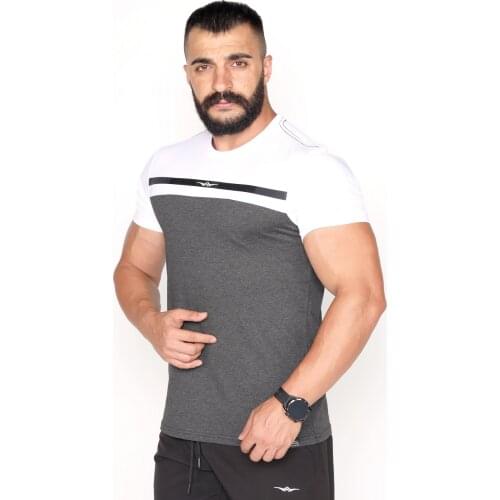 Crew Neck T-shirt Single Jersey Fabric Phosphor Print Detailed