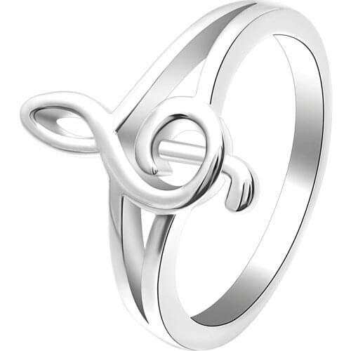 Hainon 2019 New Silver Color Dancing Melody Music Finger Rings for Women Luxury Party Engagement Jewelry Gift Rings