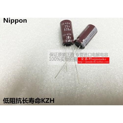 2020 hot sale 30PCS/50PCS Imported NIPPON electrolytic capacitor 25V820UF 10X20 KZH long life of 105 degrees brown free shipping