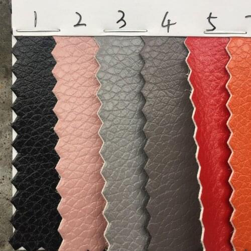 Hight quanlity Wear-resisting synthetic lichi Lines sofa upholstery microfiber PU leather material