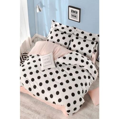 Bedding Set With Pillowcase Duvet Cover Sets Bed Linen Sheet White-Salmon Single Large Size Quilt Covers Bedclothes 160x200 Spot