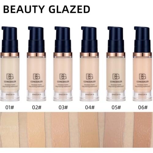 6 Colors Makeup Concealer Liquid Convenient Full Coverage Eye Dark Circles Blemish New Dark Skin Face Contour Cosmetics TSLM1