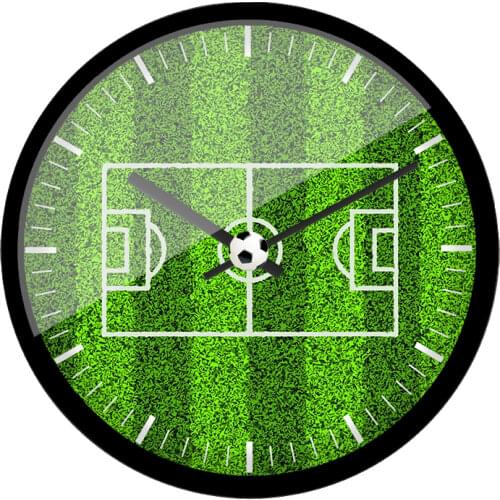 Creative Football Field Wall Clock Living Room Creative Modern World Cup European Championship Clocks Wall Bedroom Silent FZ218