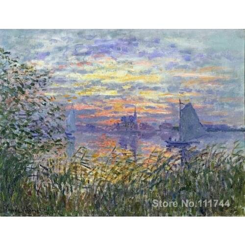 Buy a painting Sunset on the Siene Claude Monet home decor High quality Hand painted