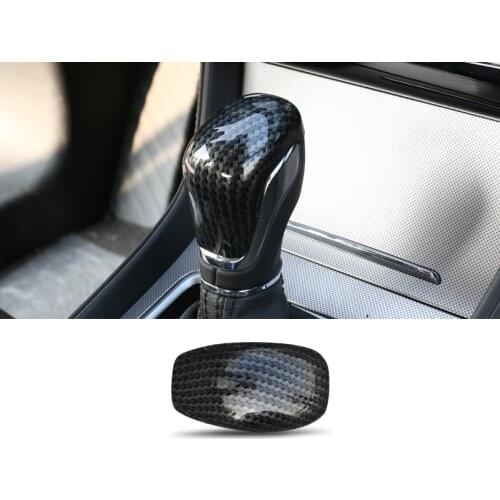 Lsrtw2017 Carbon Fiber Car Gear Shift Knob Cover for Mg Mg6 2018 2019 2020 Interior Accessories Auto Styling Decoration