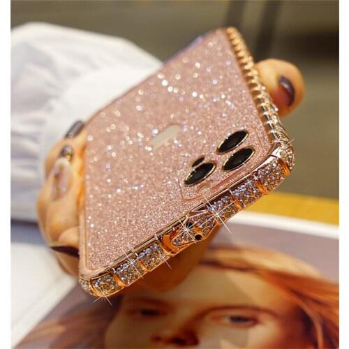Rhinestone Metal Bumper Case Glitter Diamond Phone Cover For iPhone 12 Pro Max 12 Mini Case 6S 7 8 Plus X Xr Xs 11 Pro Max Funda