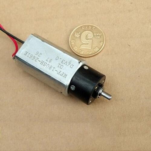 Micro 180 Plastic Planetary Gear Motor DC 1.5V-4V 3V 1300RPM Silent High Torque D-shaft Reduction Ratio : 1:6 DIY Hobby Car