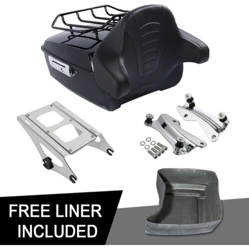 Motorcycle King Pack Trunk Rack Backrest For Harley Tour Pak Road King Street Glide Road Glide Electra Glide 2014-2020