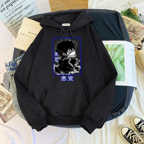 Dabi Anime My Hero Academia Mens Clothing Cute O-Neck Casual Hoodies Oversized Warm Streetwear Cartoons Warm Male Streetwear