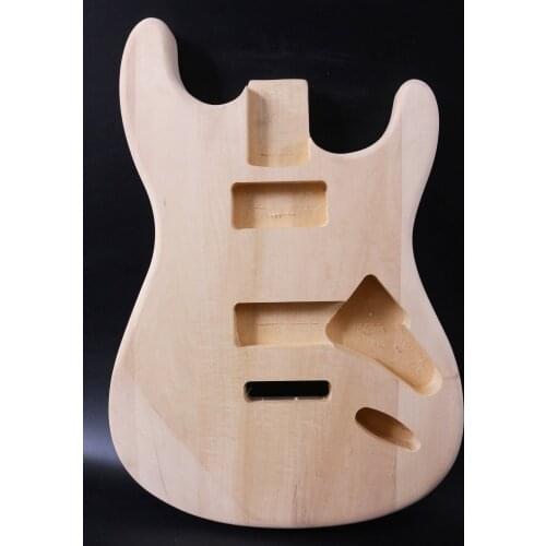 Unfinished Hand-made Electric Guitar Body HH Basswood Fit Diy Guitar Project