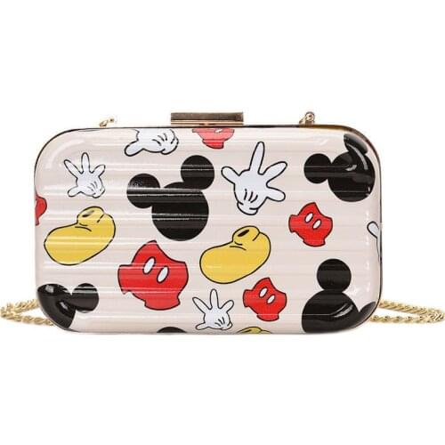 New disney Cartoon lady Mickey crossbody bag Pooh messenger cute Cosmetic bag