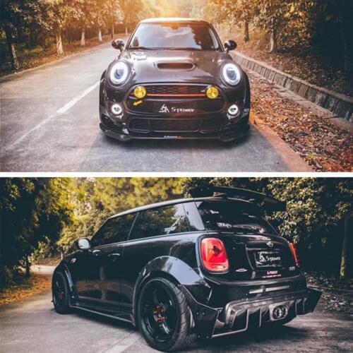 Suitable for Mini Bmw F55 F56 Modified Topr Wide Body Surrounded by Carbon Fiber Front Rear Lip Wheel Eyebrow Tail