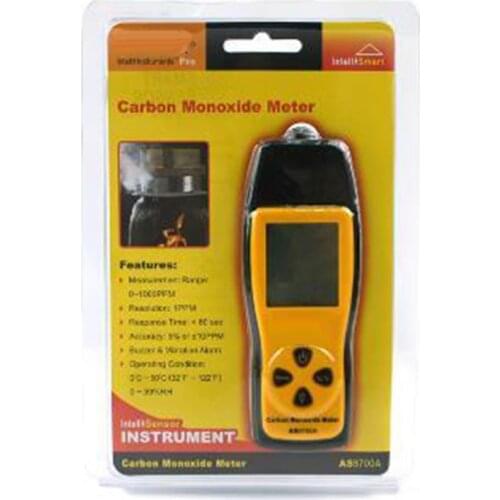 AS8700A Portable CO Gas Analyzers Handheld Carbon Monoxide Meter Tester Monitor Detector Gauge LCD Display Sound Light A LX0C
