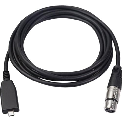 REXLIS Type-C Microphone Cable 6Ft, 3 Pin Type-C Male to XLR Female Mic Converter Cable Studio Audio Cable Connector Cords