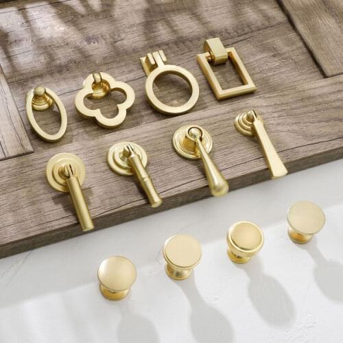 European style drawer cabinet door dressing table handle kitchen cabinet wardrobe door golden knob drawer shoe cabinet handle