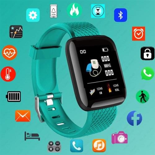 TOP 116Plus Smart Watch Men Heart Rate Blood Pressure Monitor Fitness Tracker Watches Women Smart Bracelet for Android and IOS