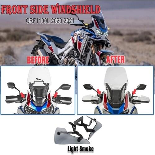 Motorcycle Side Windshield Windscreen Side Wind Deflector for Honda CRF1100L Africa Twin Adventure Sports 2020-2021
