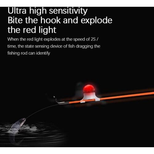 High Quality ABS Sea Pole Alarm Fishing Alarm Sea Pole Alarm Smart Flash Sensor High Sensitivity Warning Light Long Light Burst