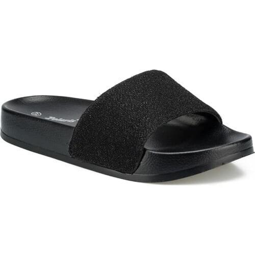 Polaris Black Female Slippers Comfortable and Stylish