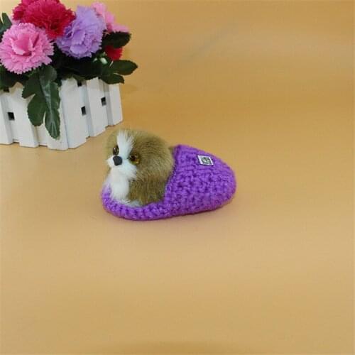 1pcs Simulation dog model mini plush toys dolls kawaii miniature animals creative gifts for children kids girls home decoration