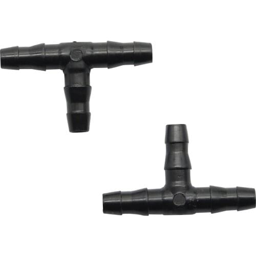 50 Pcs Sprinkler Irrigation 1/4 Inch Barb Tee Water Hose connectors Pipe Hose Fitting Joiner Drip System for 4mm/7mm Hose