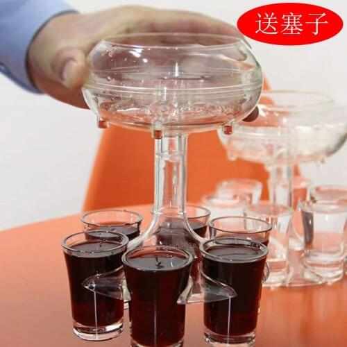 6 Shot Acrylic Dispenser Holder Liquor Dispenser Portable Party Pour Dispensers Bar Accessory Drinking Games Glass Dispenser