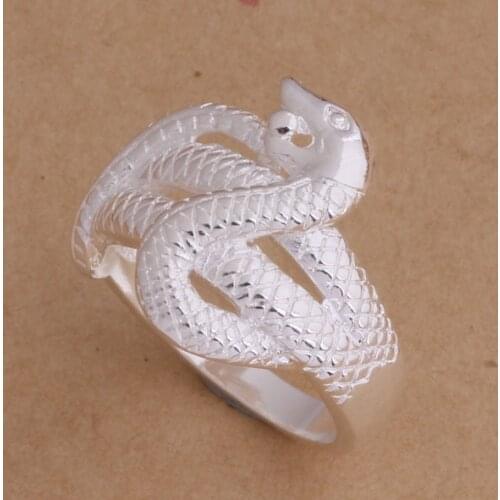 AR034 Fashion Jewelry Silver Color Gifts Popular Rings For Women Snake /adaaiuha Atsajkza