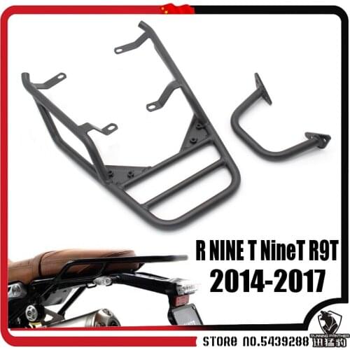 For BMW R NINE T R NINET R9T R 9 T 9T Pure Racer Scrambler 2014-2018 Motorcycle Rear Seat Luggage Carrier Rack with Handle Grip