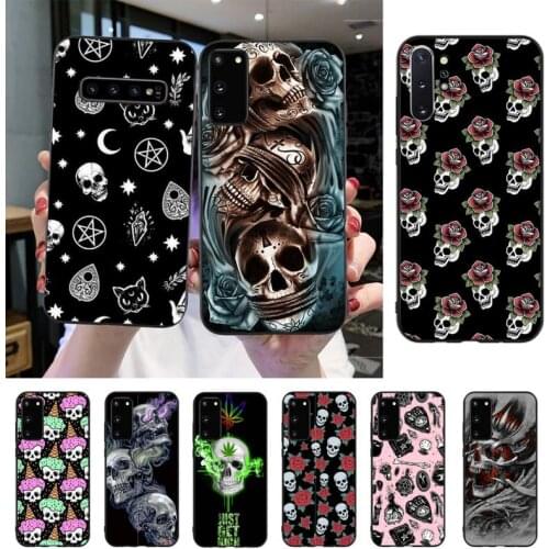 YNDFCNB Skull Skeleton Phone Case For Samsung S20 S10 S8 S9 Plus S7 S6 S5 Note10 Note9 S10lite