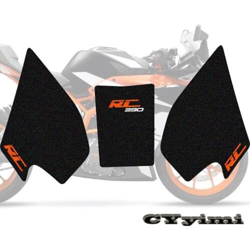 For 390RC RC390 RC 390 Orange New Motorcycle Fuel Tank Pad Non-Slip Protector Sticker Side Traction Kneepad
