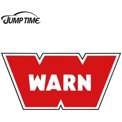 JumpTime 13cm x 6.3cm For Warn Winch Off Road Die-Cut Vinyl Sticker Decal Funny JDM Jeep Truck Decor Auto