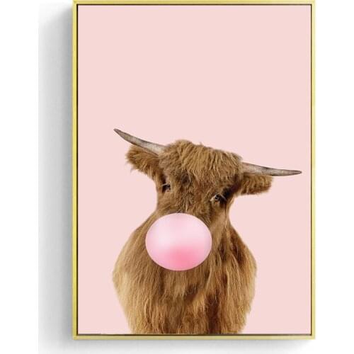 5D cute animal blowing bubble gum DIY diamond painting mural lion zebra elephant giraffe tiger mosaic art decoration painting