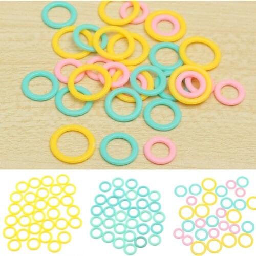 60/90pcs Plastic Round Crochet Locking Stitch Marker Rings For DIY Needle Craft Hand Knitting Crocheting Sewing Tool Accessories