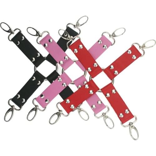 Cross for handcuffs Ankle Restraint Leg Bondage Belt SM toy PU Leather Adult Tools In Adult Games for Lover couples sex Game