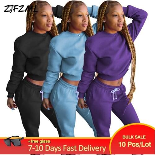 Bulk Items Wholesale Lots Womens Tracksuit Two Piece Suit Long Sleeve Hoodie and Workout Running Trouser Casual Club Outfits