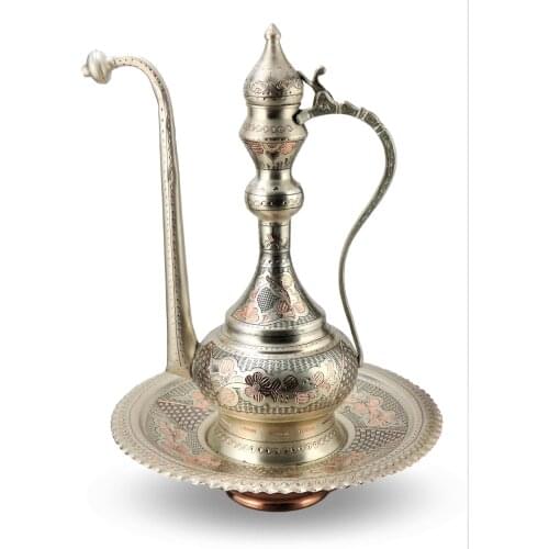 Sonay Copper Art Rose Flower Dynasty Silver Copper pitcher