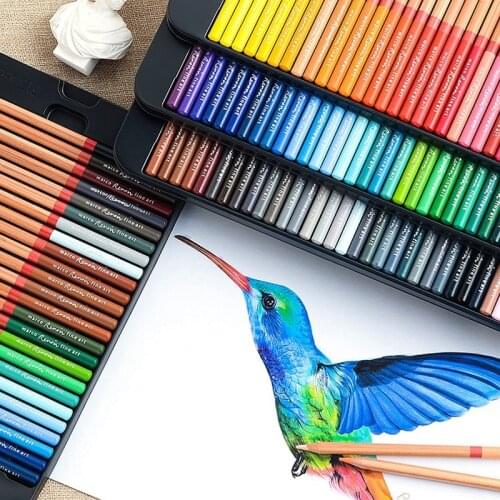 Marco Renoir Professional Colored Pencil Set 24/36/48/72/100/120 Colors Oil Drawing Color Pencils School Supplies Stationery